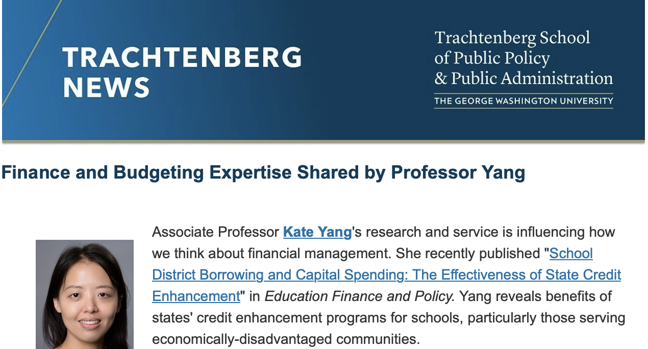 Header of Trachtenberg News newsletter