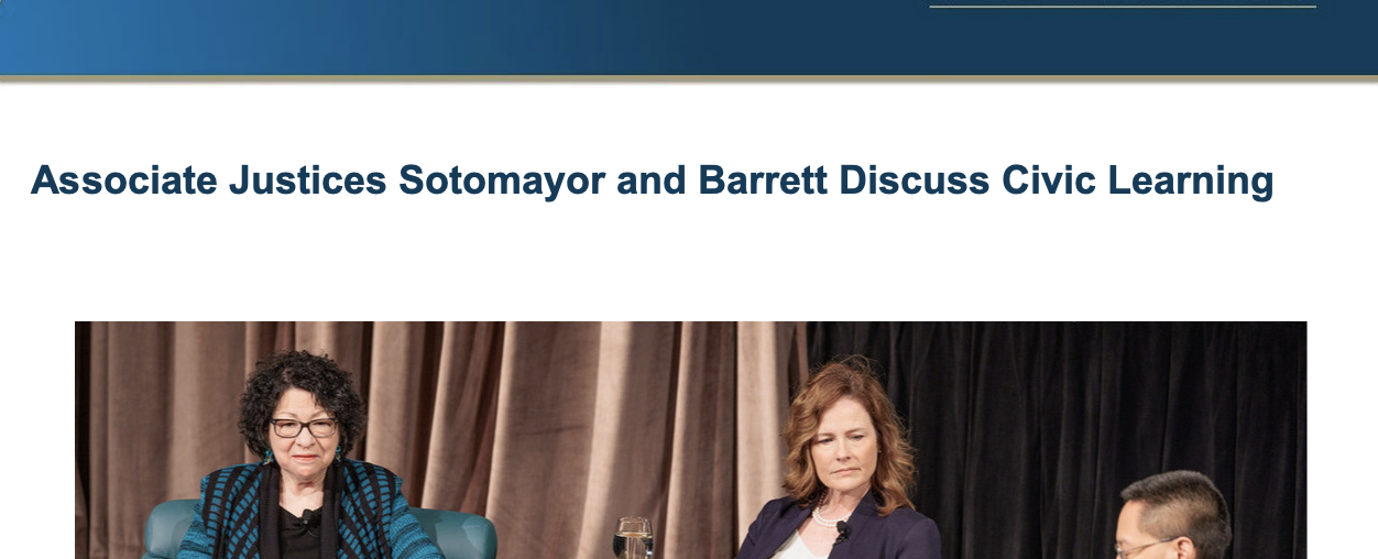Associate Justices Discuss Civic Learning Headline