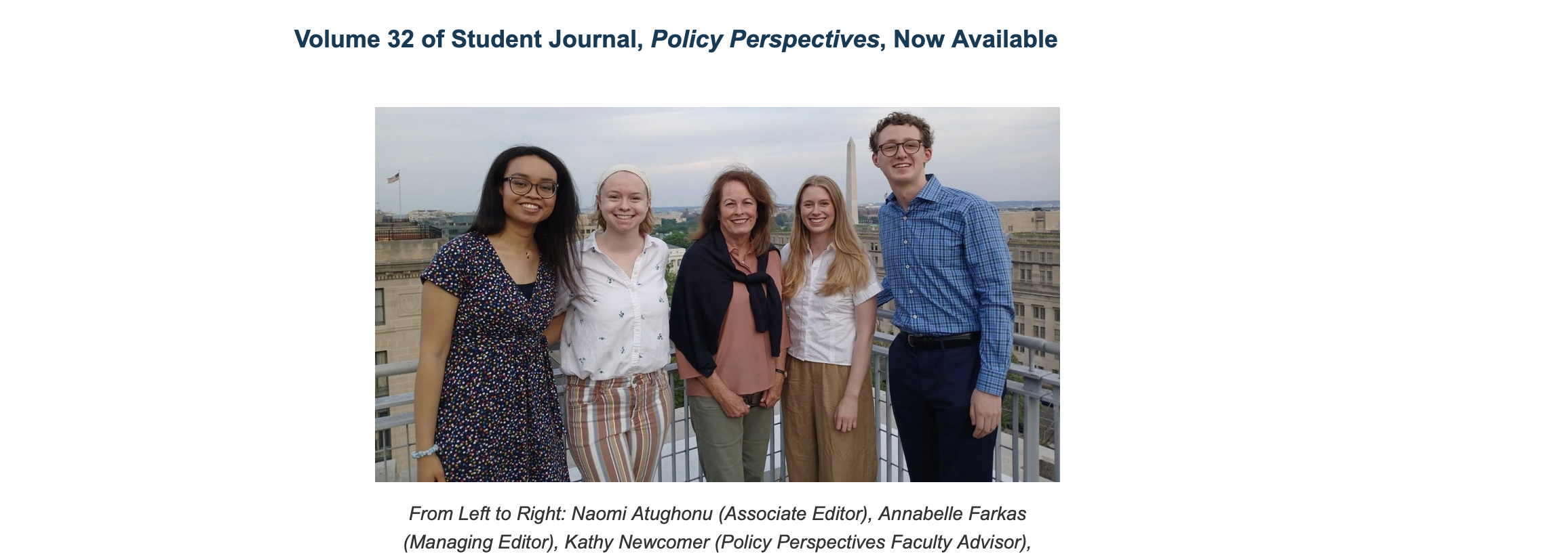 Policy perspectives