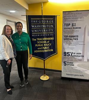 Kai Martin and Kathy Newcomer at this fall’s Advisory Council Meeting