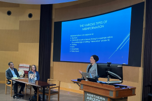 Kyle Farmbry, MPA, ‘94, PhD ’99, with  K. Newcomer and M. Amer  at the NASPAA Annual Conference
